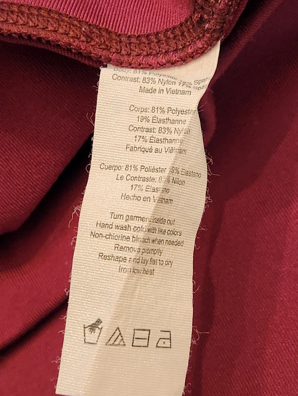 Alo High Waisted Mesh Panel Burgundy Cropped Leggings Size Medium